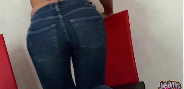  Let me pull down my jeans so you can see my panties